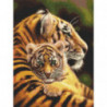 Тигрица с тигренком Алмазная вышивка мозаика Алмазное Хобби