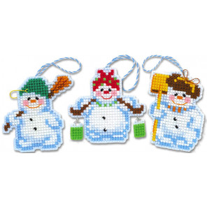  Снеговички Набор для вышивания новогодних игрушек Риолис 1681АС
