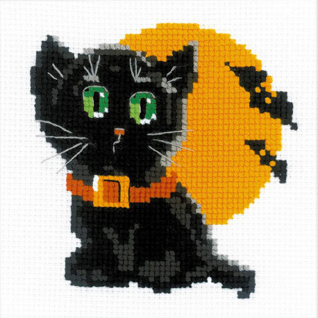 Чёрный кот Набор для вышивания Риолис