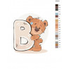 схема Медвеженок с буквой B Раскраска по номерам на холсте Живопись по номерам