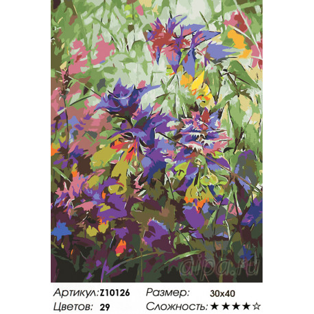 Количество цветов и сложность Иван-да-марья Раскраска по номерам на холсте Живопись по номерам Z10126