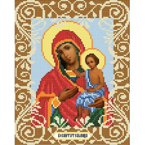  Богородица Воспитательница Канва с рисунком для вышивки бисером Божья Коровка 0068