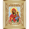 В рамке Богородица Воспитательница Канва с рисунком для вышивки бисером Божья Коровка 0068