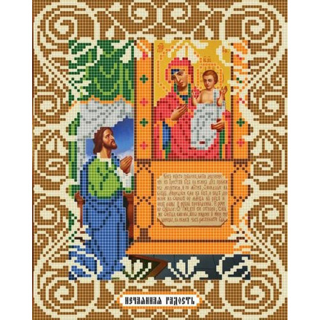  Богородица Нечаянная радость Канва с рисунком для вышивки бисером Божья Коровка 0062