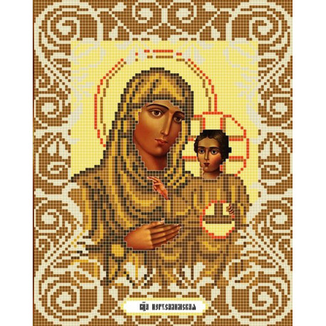  Богородица Иерусалимская Канва с рисунком для вышивки бисером Божья Коровка 0051