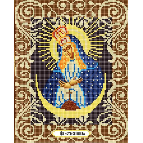  Богородица Остробрамская Канва с рисунком для вышивки бисером Божья Коровка 0046