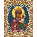 Богородица Юровичская Канва с рисунком для вышивки бисером Божья коровка
