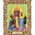 Богородица Неувядаемый цвет Канва с рисунком для вышивки бисером Божья коровка