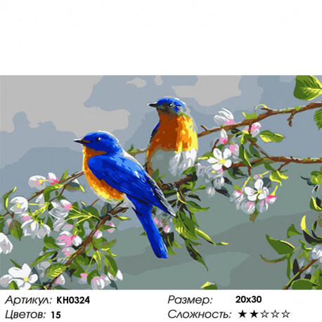 Количество цветов и сложность Весенние цветы Раскраска по номерам на холсте Molly KH0324