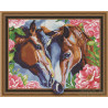  Лошади в цветах Алмазная вышивка мозаика на подрамнике 3D TSGJ1001