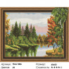 Количество цветов и сложность Лесное озеро Алмазная вышивка мозаика на подрамнике 3D TSGJ1006