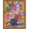  Розы и ирисы Алмазная вышивка мозаика на подрамнике 3D TSGJ1083