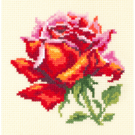  Красная роза Набор для вышивания Чудесная игла 150-003