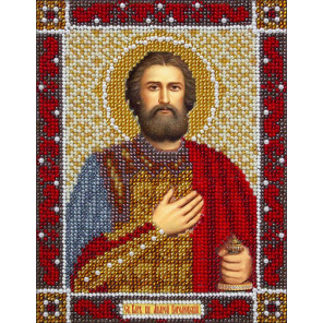  Святой Андрей Боголюбский Набор для частичной вышивки бисером Паутинка Б-721