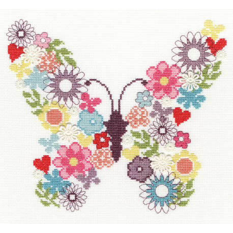 Цветочная бабочка Набор для вышивания Bothy Threads XB2