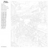 Схема Посёлок Белладжио (репродукция Роберта Пежмана) Раскраска по номерам на холсте Живопись по номерам