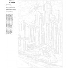 Сложность Футуристический город Раскраска картина по номерам на холсте PA52