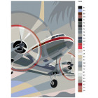 Раскладка Винтовой самолет Раскраска картина по номерам на холсте PA55