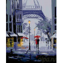 Дождливый Париж Раскраска картина по номерам на холсте