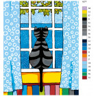 Раскладка Весна за окном Раскраска картина по номерам на холсте A277