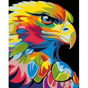  Радужный орел Раскраска картина по номерам на холсте PA01