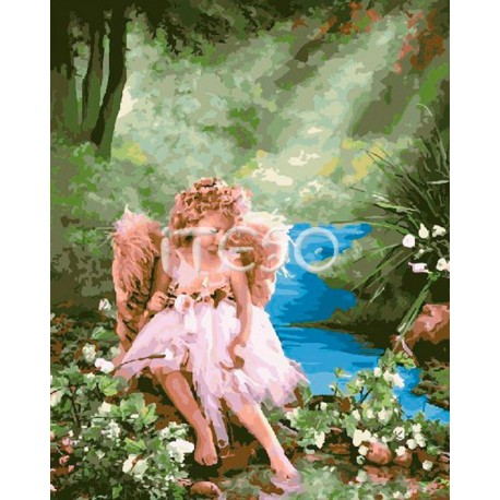 Ангел у ручья Раскраска по номерам акриловыми красками на холсте Iteso