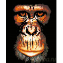 Портрет обезьяны Раскраска картина по номерам на холсте