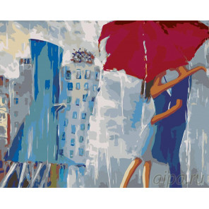 Раскладка Поцелуй под зонтом Раскраска картина по номерам на холсте LV05