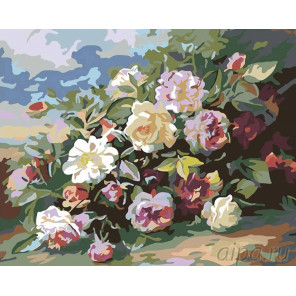  Букет роз Раскраска картина по номерам на холсте F01