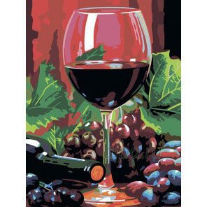 Раскладка Красное вино Раскраска картина по номерам на холсте N02