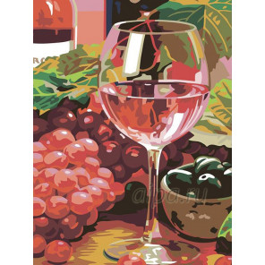 Раскладка Розовое вино Раскраска картина по номерам на холсте N03