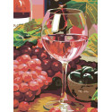 Розовое вино Раскраска картина по номерам на холсте