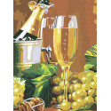 Шампанское Раскраска картина по номерам на холсте