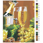 Раскладка Шампанское Раскраска картина по номерам на холсте N04