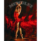 Пламенный танец Раскраска по номерам акриловыми красками на холсте Menglei