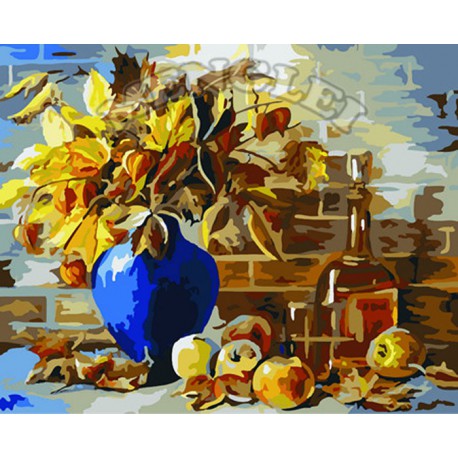 Осенний натюрморт Раскраска по номерам акриловыми красками на холсте Menglei