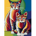 Радужные коты Раскраска по номерам на холсте Живопись по номерам
