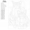 Раскладка Радужные коты Раскраска по номерам на холсте Живопись по номерам A405