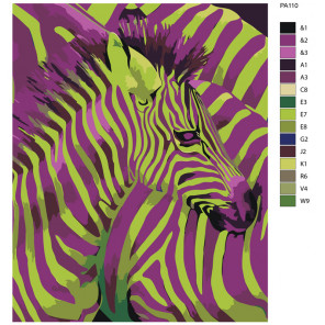  Детеныш зебры Раскраска по номерам на холсте Живопись по номерам PA110