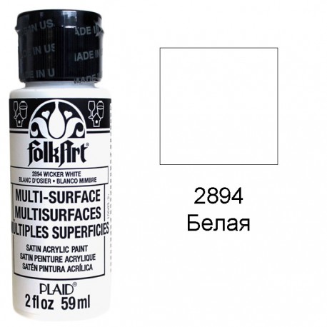 2894 Белая Для любой поверхности Сатиновая акриловая краска Multi-Surface Folkart Plaid