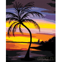 Закат на райском острове Раскраска по номерам на холсте Живопись по номерам