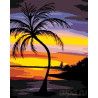  Закат на райском острове Раскраска по номерам на холсте Живопись по номерам RA139