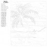 Раскладка Закат на райском острове Раскраска по номерам на холсте Живопись по номерам RA139