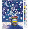 Схема Кофе со звездами Раскраска по номерам на холсте Живопись по номерам RA176