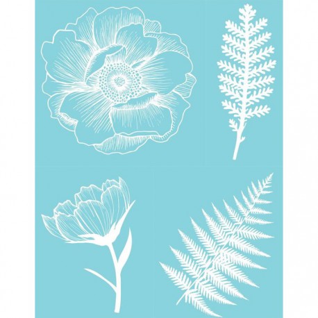 Ботанический Трафарет Шелкография Марта Стюарт Martha Stewart