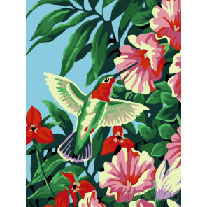  Колибри и цветы Раскраска по номерам на холсте Живопись по номерам KRYM-AN02