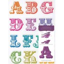 A-M заглавные Английский алфавит Набор прозрачных штампов для скрапбукинга, кардмейкинга Docrafts