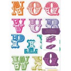 N-Z заглавные Английский алфавит Набор прозрачных штампов для скрапбукинга, кардмейкинга Docrafts