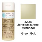 32997 Зеленое золото Металлик Акриловая краска Марта Стюарт Martha Stewart Plaid