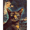  Кот осенью Раскраска картина по номерам на холсте Z-4527